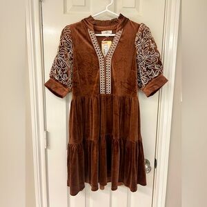 ENTRO velvet dress